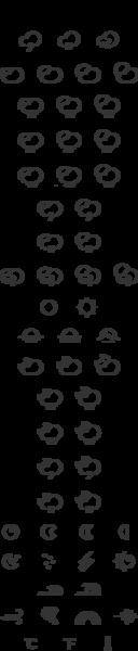ícones de linha do tempo de giro do vetor