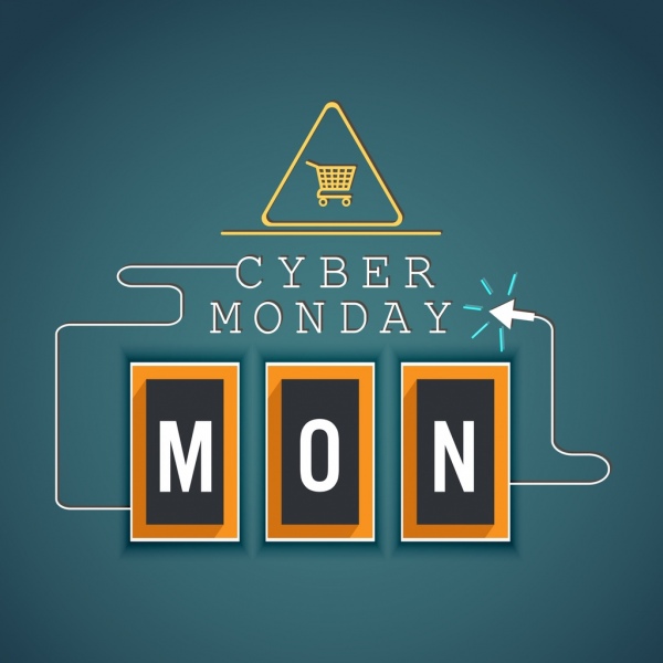 Cyber Montag Verkaufsbanner Computer Maus Pfeil-Symbol
