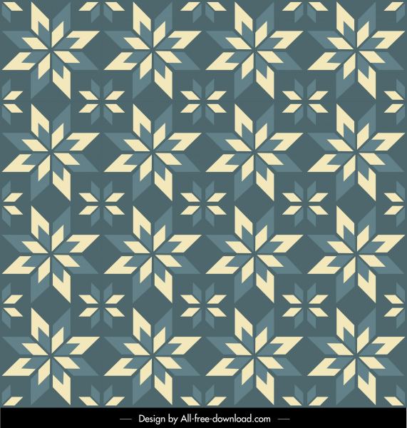 対称的な錯覚の装飾を繰り返し装飾パターン テンプレート