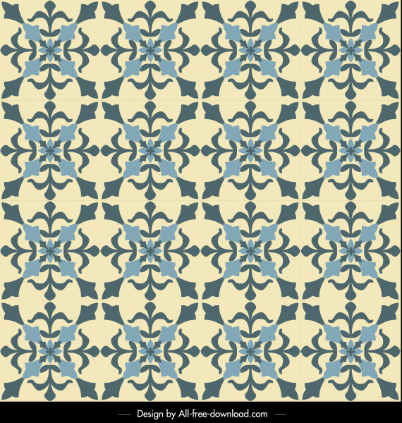 decoración patrón plantilla plana simétrica repetición diseño retro