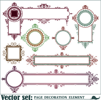 Decoration Frame Element Vector Set