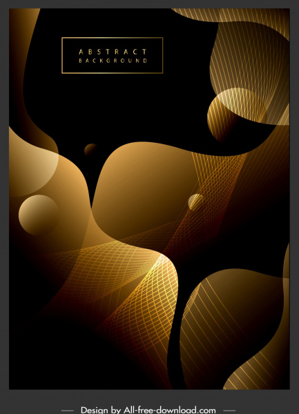 装飾的な背景のコントラスト黄金黒モダンなダイナミック 3 d