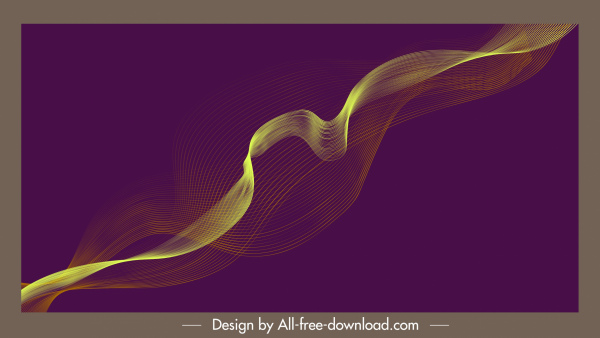 dekorative Hintergrund dynamische 3D Winken Linien