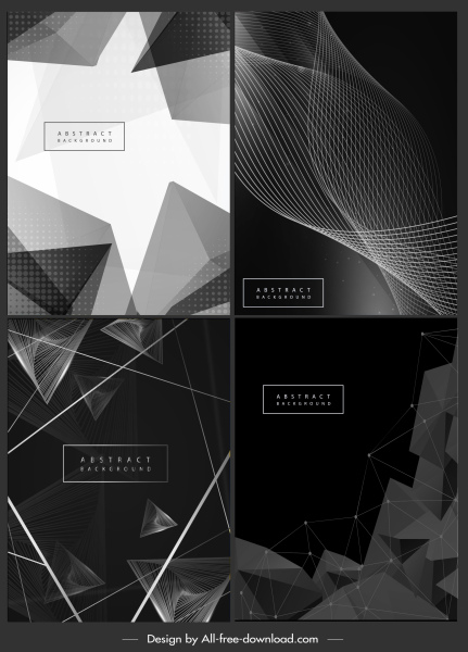 dekorativer Hintergrund moderne schwarze weiße dynamische 3d