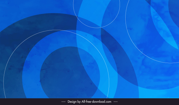 template latar belakang dekoratif lingkaran kabur sketsa biru modern