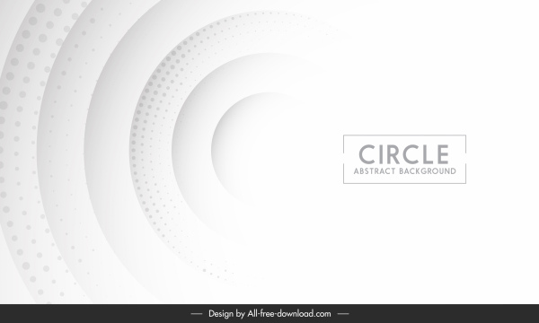 modelo de fundo decorativo formas de círculo branco brilhante