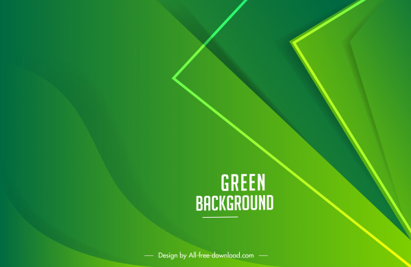 장식 배경 템플릿 현대 녹색 기하학적 곡선