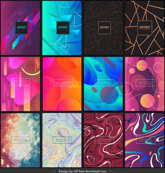 modelli di sfondo decorativi colorati temi geometrici astratti