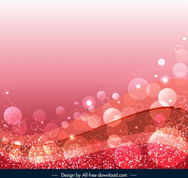 装饰背景闪烁透明的圆圈曲线粉红色的装饰