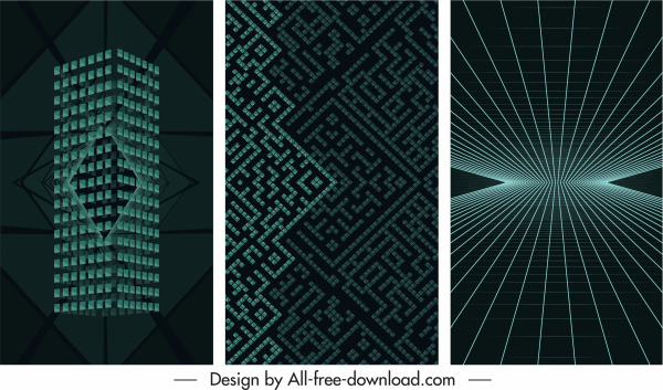 декоративные фоны современных динамических 3d форм светового эффекта