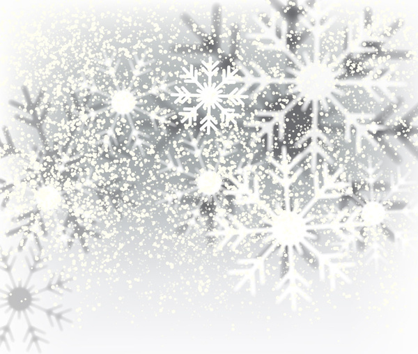 fond de Noël décorative avec cristaux de flocons de neige