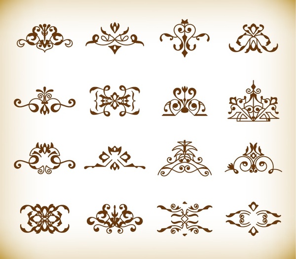 Conjunto vectorial de elementos decorativos de diseño