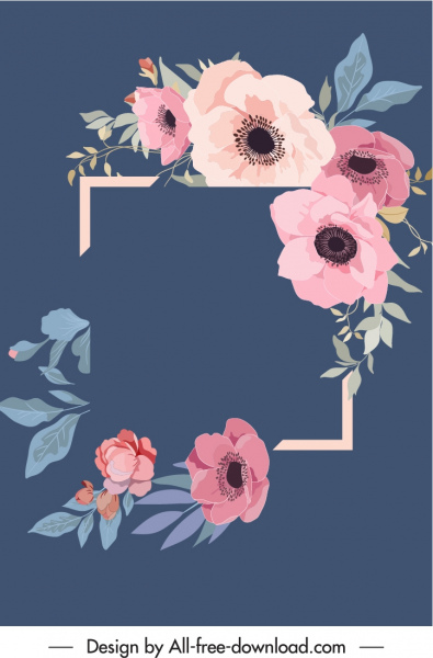 dekorative Blumen Hintergrund elegante Vintage-Design