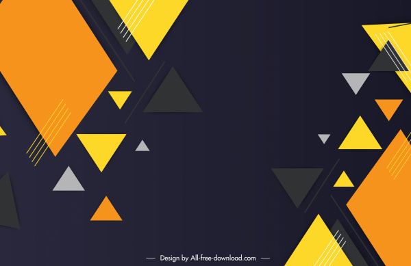 dekoratif latar belakang geometris modern berwarna-warni segitiga datar sketsa