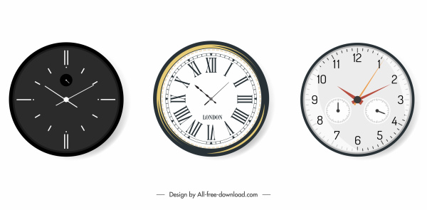 iconos de reloj colgante decorativo forma de círculo moderno