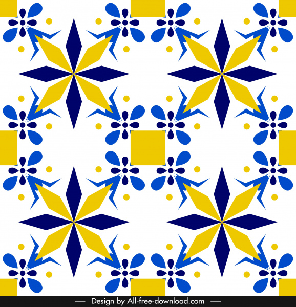 padrão decorativo colorido design liso abstrato simétrico flat