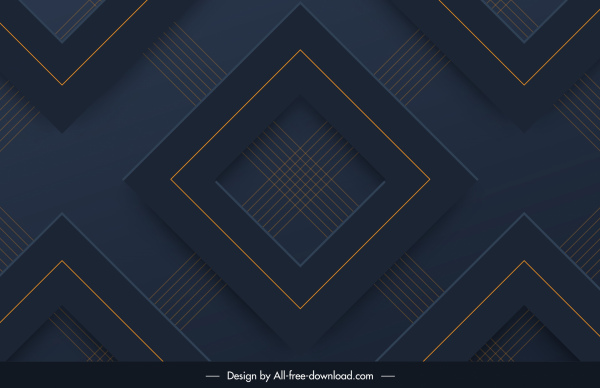 patrón decorativo oscuro moderno 3d repitiendo diseño geométrico