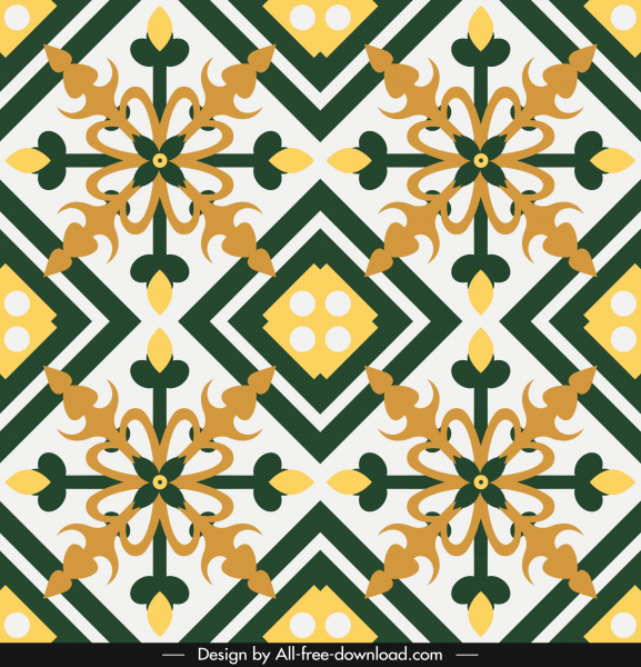 patrón decorativo plano clásico diseño europeo simétrico