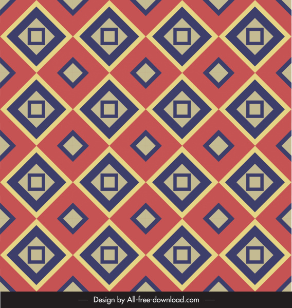motif décoratif plat coloré géométrique symétrique répétitif design