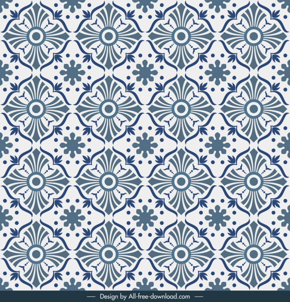dekorative Muster flach wiederholende symmetrische Formen