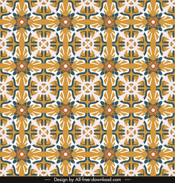 dekorative Muster flache symmetrische Illusion Formen wiederholen