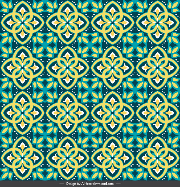 patrón decorativo moderno diseño simétrico de repetición