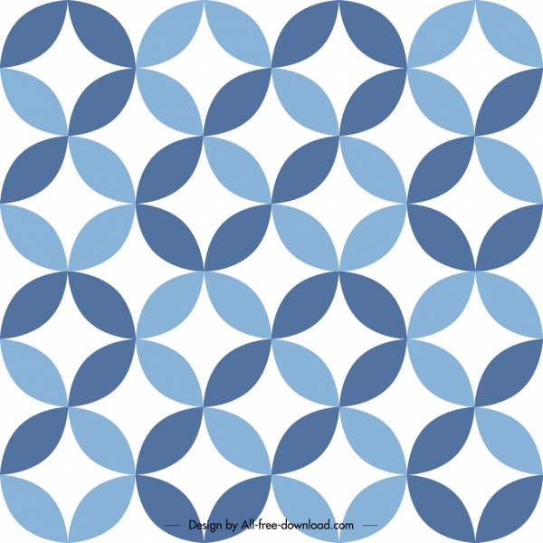 pola dekoratif berulang lingkaran simetris ornamen