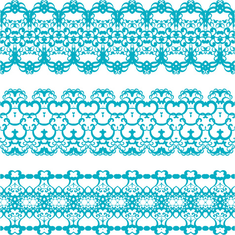 fronteras sin costura retro decorativo del patrón vector set