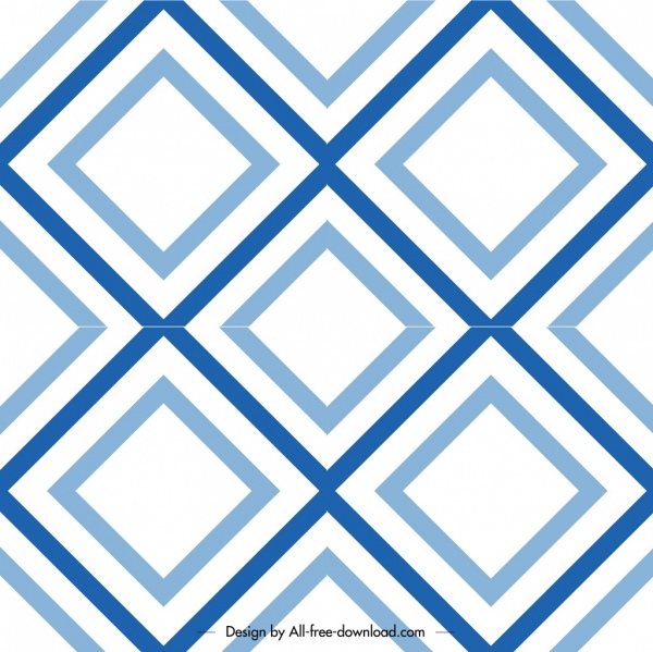 dekorative Muster Vorlage blau flachen geometrischen Dekor