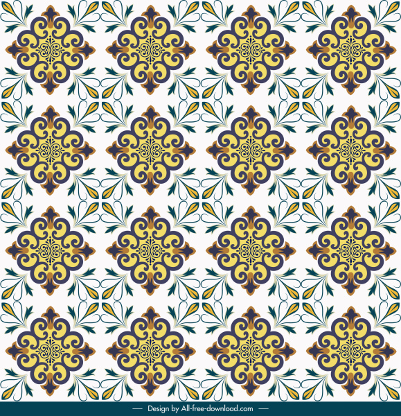 dekorative Muster Vorlage helle bunte wiederholenden symmetrischen design