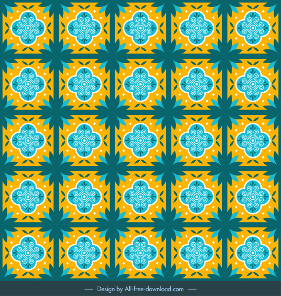 wzór dekoracyjny szablon klasyczny powtarzający symetryczny szkic kwiatowy