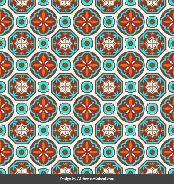 dekorative Muster Vorlage klassische symmetrische Flora Dekor zu wiederholen