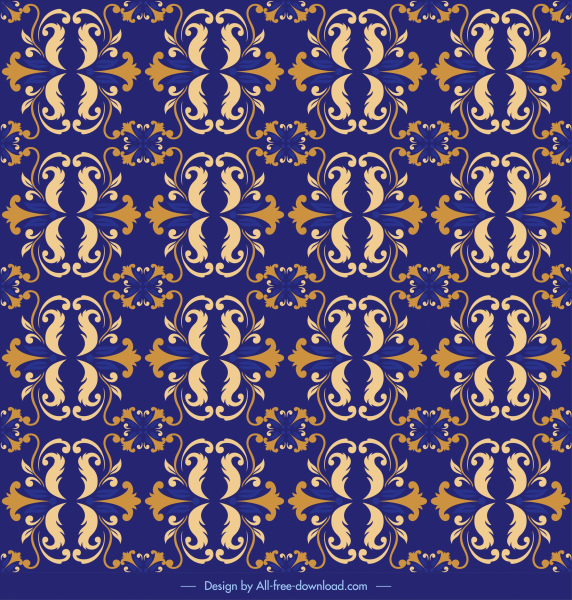 patrón decorativo plantilla elegante repetición simétrica repetición decoración