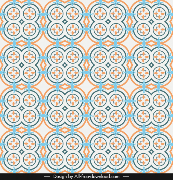dekorative Mustervorlage, die symmetrisches Illusionsdesign wiederholt