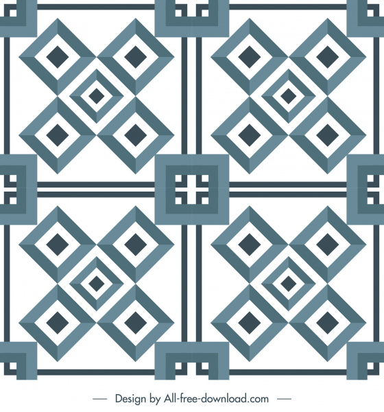 patrón decorativo plantilla de diseño simétrico decoración geométrica clásica