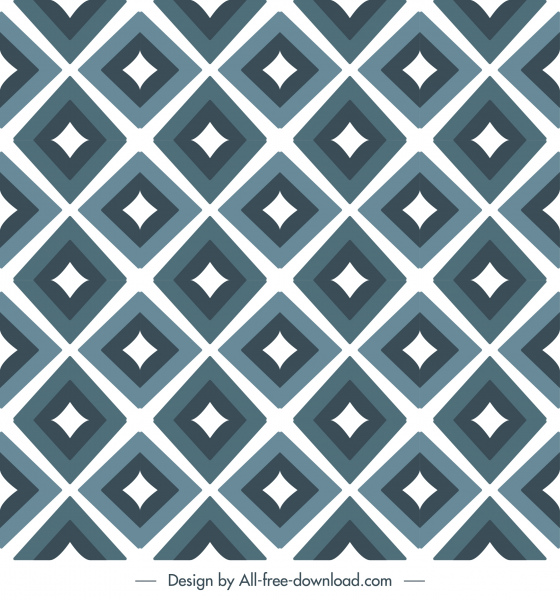 template pola dekoratif ilusi geometri berulang simetris