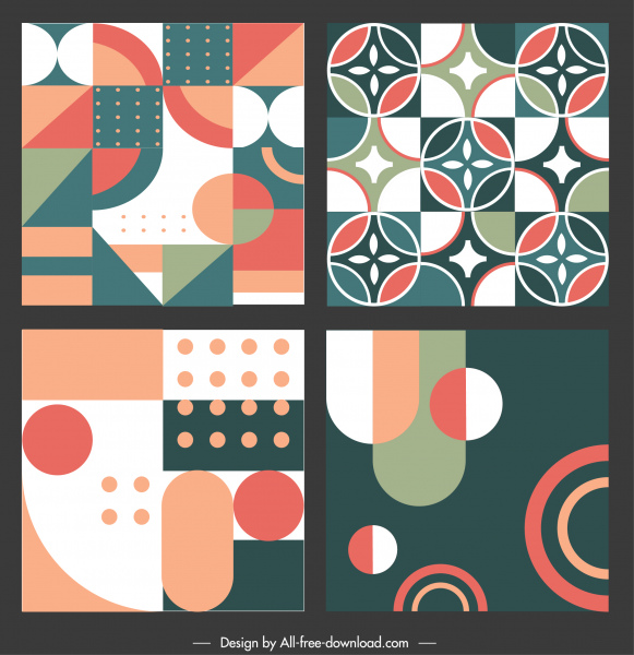 plantillas de patrones decorativos coloridos clásicos geométricos clásicos