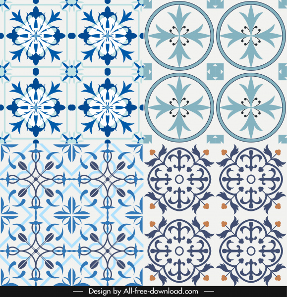 motifs décoratifs modèles plat classique symétrique répétition décor
