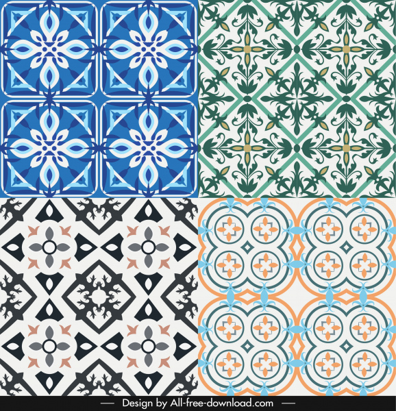patrón decorativo plantillas simétricas repetición ilusión decoración