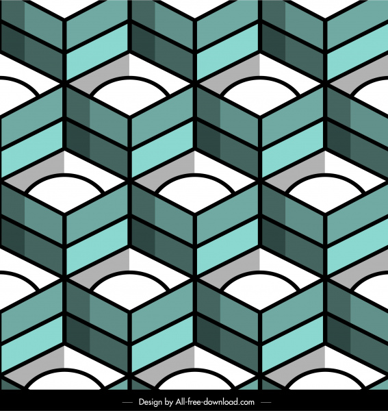 decoração geométrica simétrica de padrão decorativo 3d