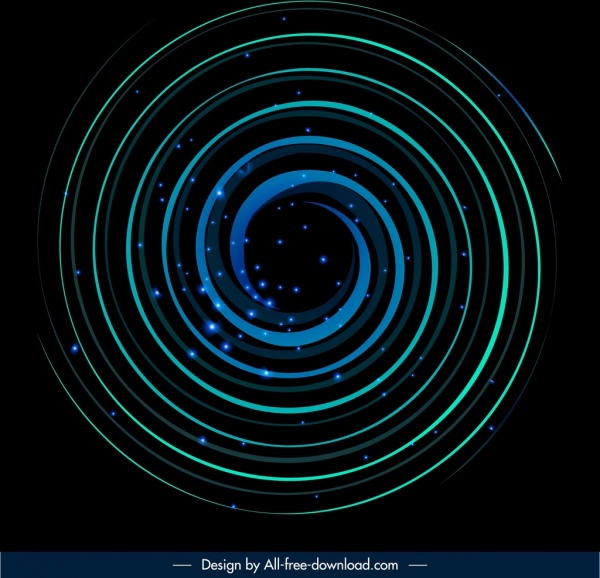 dekorative Spirale Kurven Hintergrund moderne dunkle farbige Gestaltung