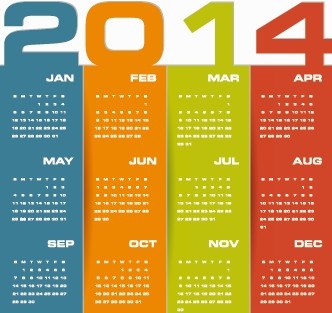 Delicado diseño de vectores calendar14 año