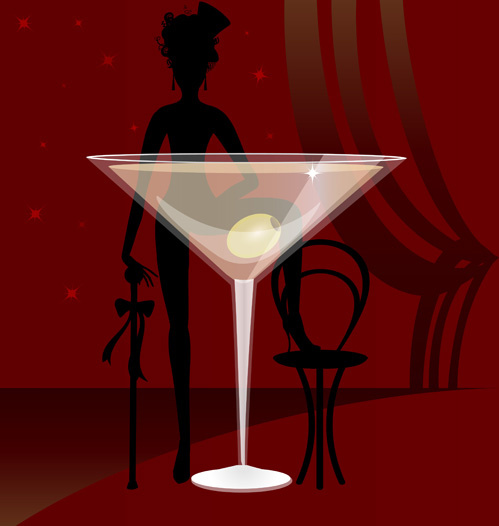 delicado martini glass vector 2
