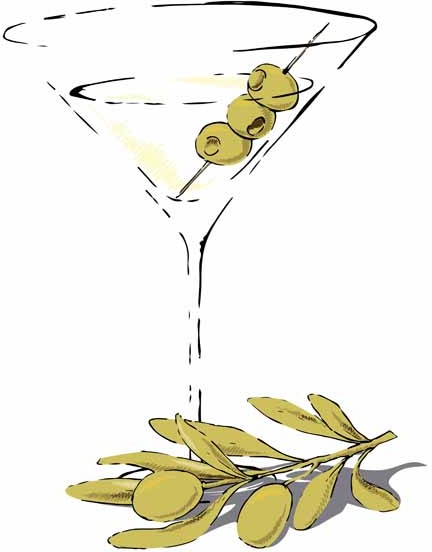 Delicate Martini Glass Vector 5