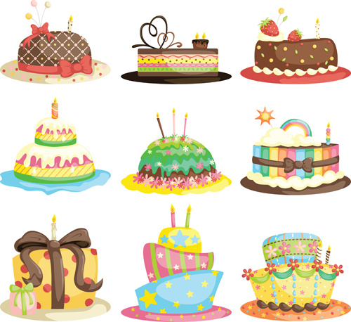 Köstliche Geburtstag Kuchen kreative Vektor