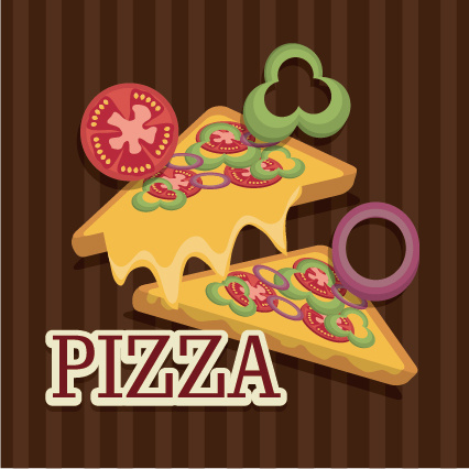 Délicieuse pizza illustration vecteur 2