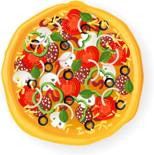 vektor ilustrasi pizza lezat 7