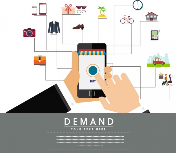 domanda inforgraphic smartphone consumo icone design
