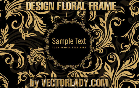 floral Design-Rahmen