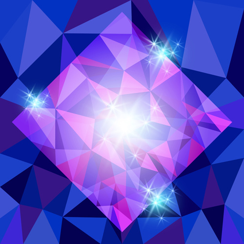 Diamond bentuk geometris latar belakang vektor